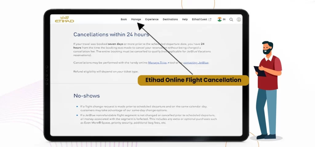 Etihad Online Flight Cancellation