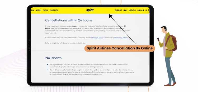 Spirit Airlines Cancellation By Online